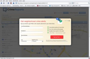 CrimeReports Popup