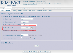 wifi_channel DD-WRT screenshot