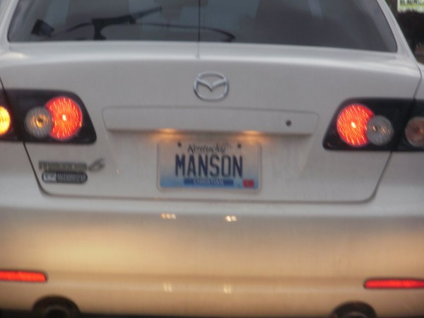 vanity plate manson